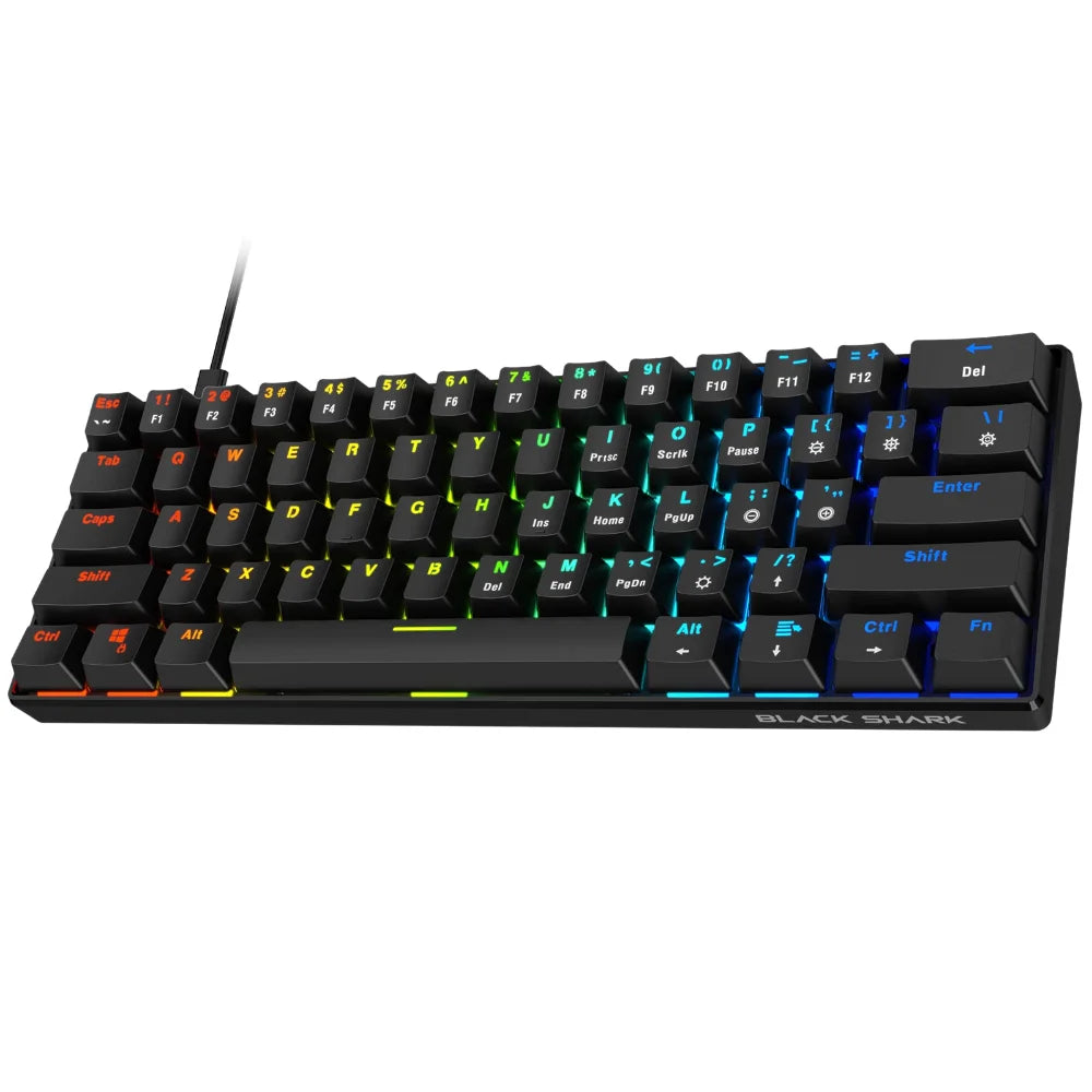 BlackShark Keyboard Sixgill K4 RGB Wired Mechanical Gaming 60% Blue Switches BlackShark Keyboard Sixgill K4 RGB Wired Mechanical Gaming 60% Blue Switches